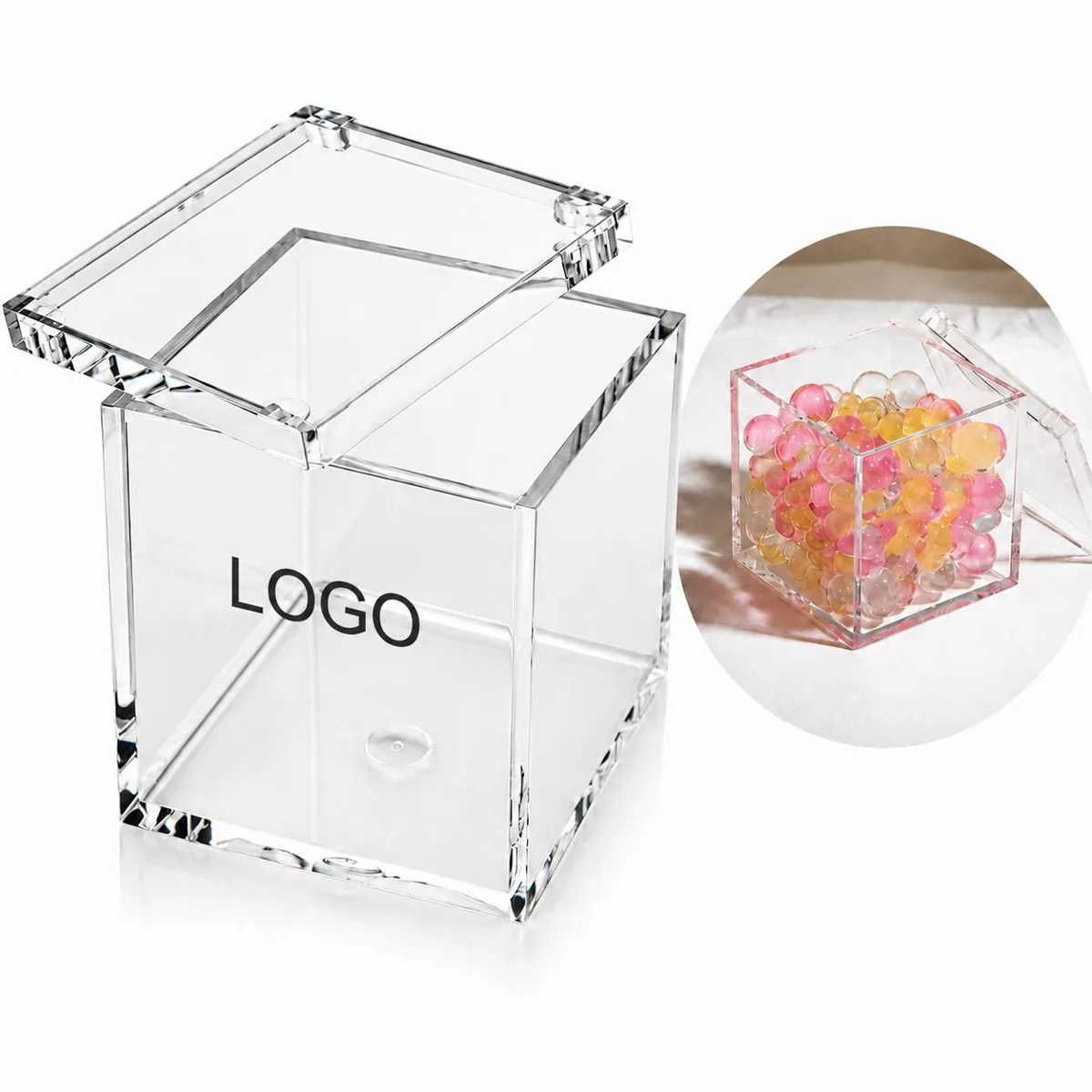 PS Flip-Top Clear Plastic Storage Box, Easy-View Organizer