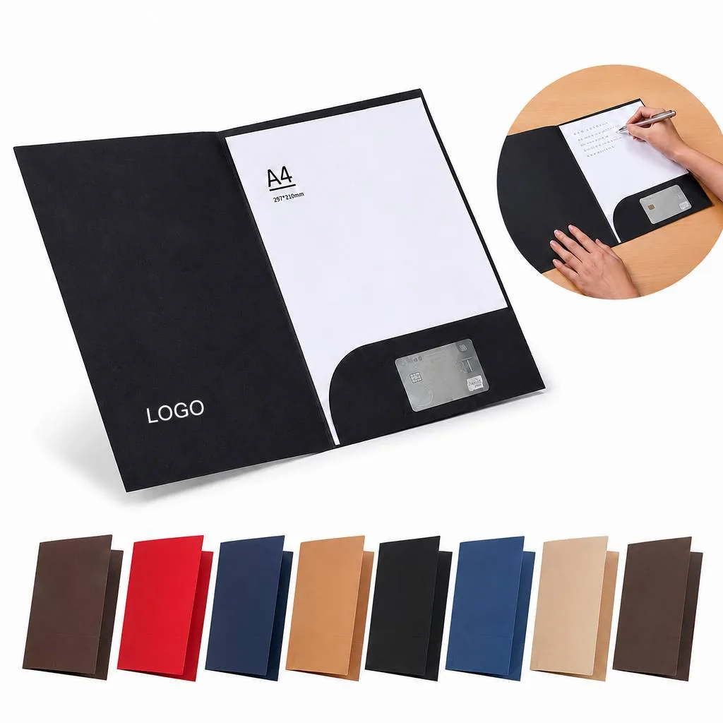 A4 Kraft Paper Card Folder with Elastic Closure