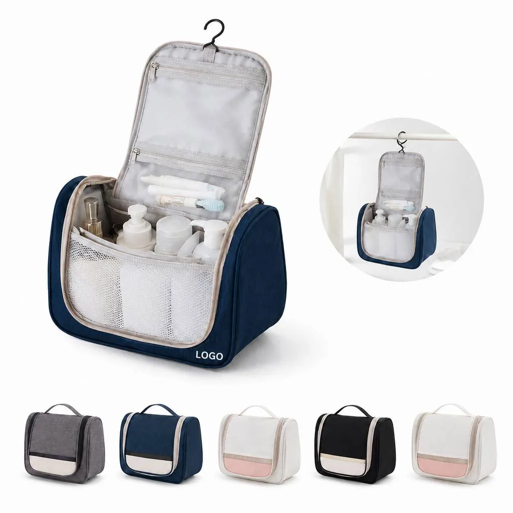 Expandable Hanging Toiletry Bag with Water-Resistant Travel