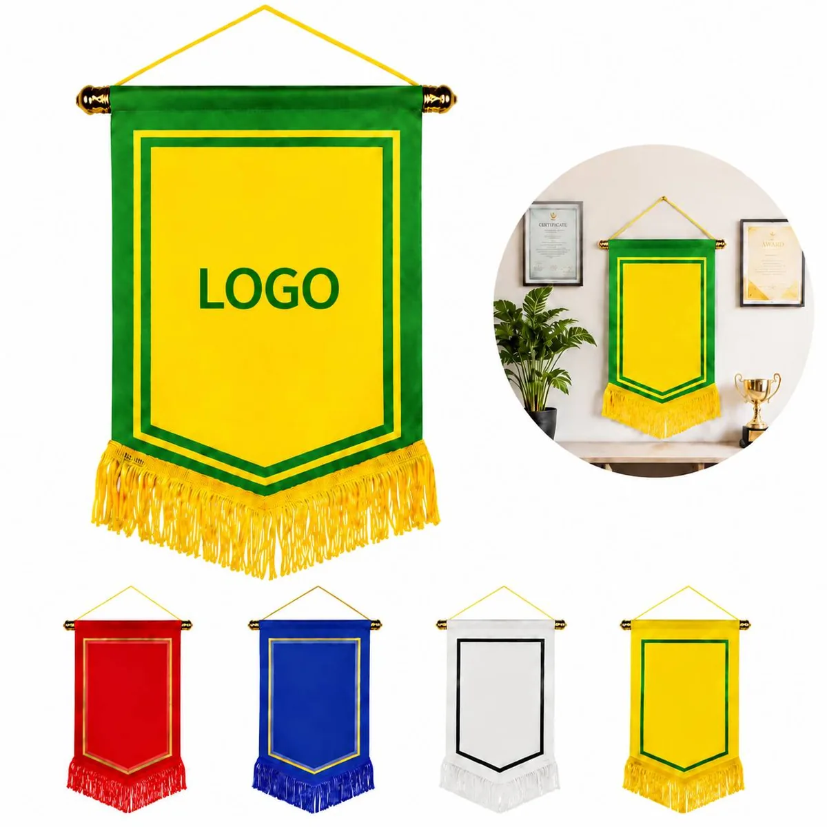 Tribute Satin Commendation Flag Freestanding Stage Podium