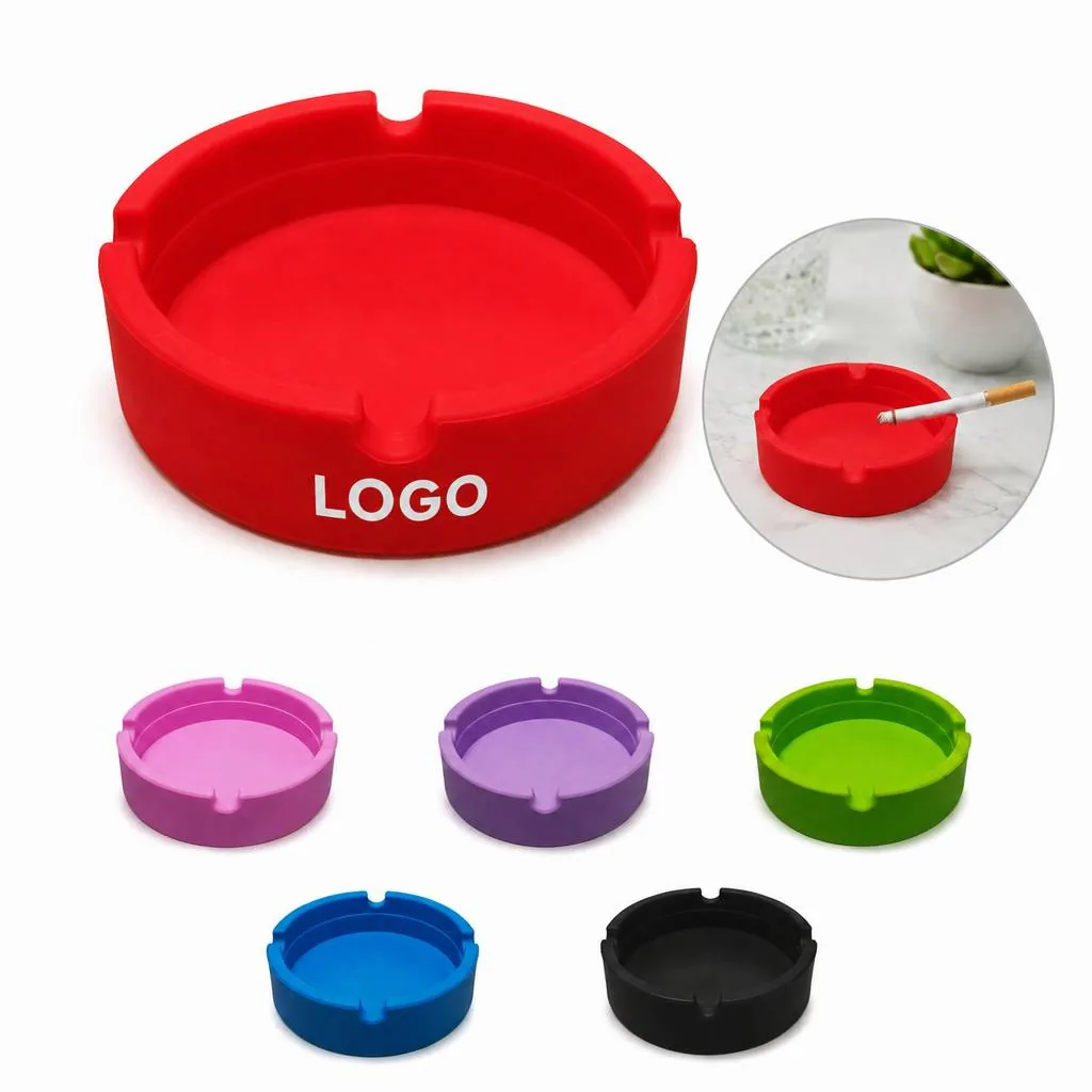Custom Heat-Resistant Silicone Ashtray with Personalized
