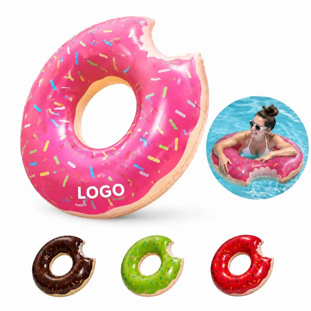 Inflatable Donut Swim Ring with Multiple Air Chambers for Everyday Use