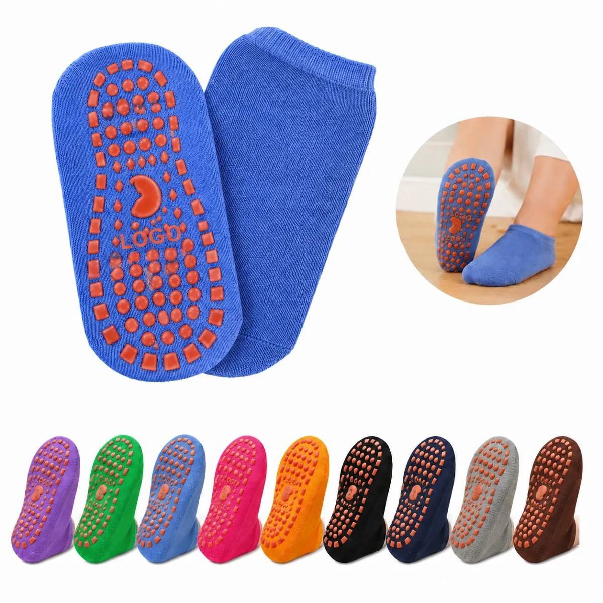 Non-Slip Toddler Socks with Grips for Safe Indoor Play