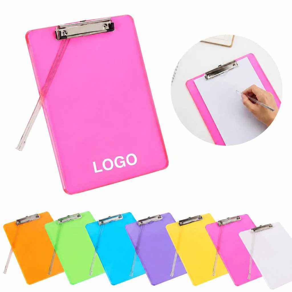 A4 PS Transparent Dual-Scale Clipboard with Ruler for Everyday Use