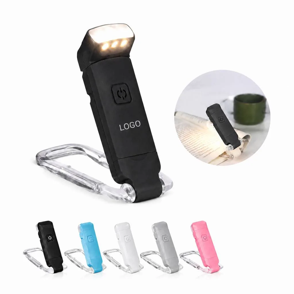 USB Rechargeable Flexible LED Clip Book Light with 3