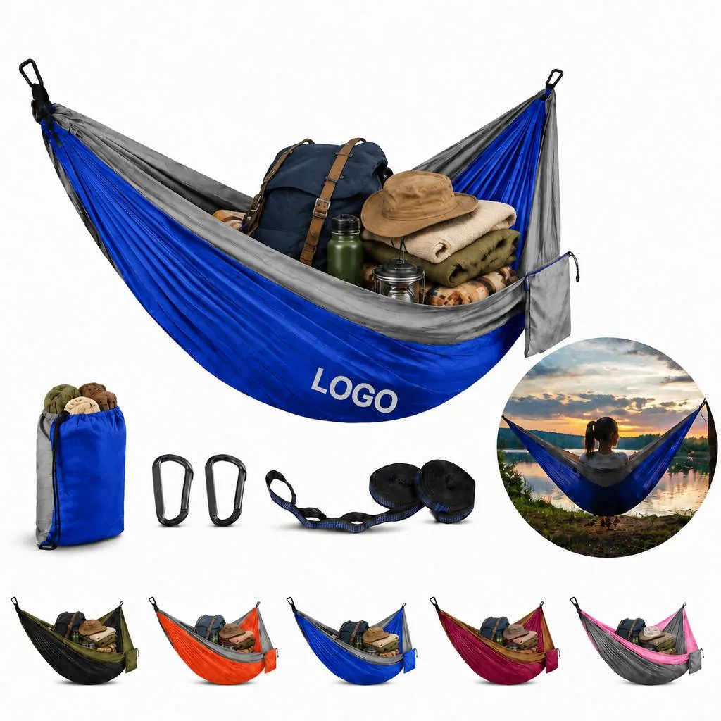Nylon Portable Hammock for Camping, Hiking, Beach Travel