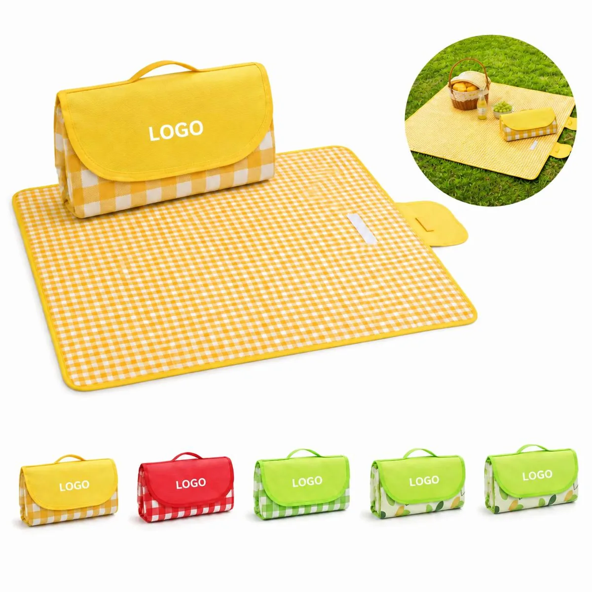 Cozy Waterproof Picnic Blanket with Fleece Backing