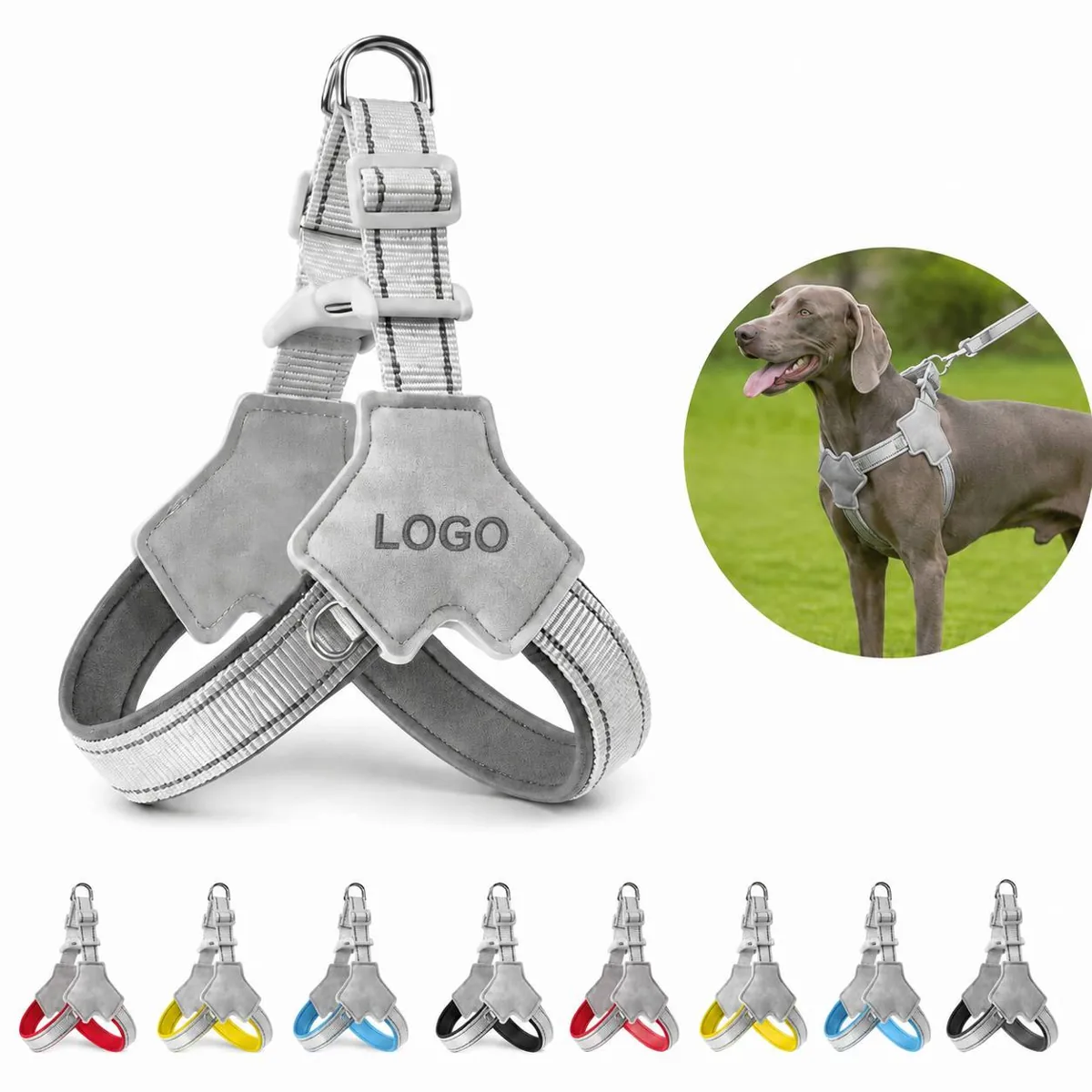 Reflective Dog Harness with Adjustable Straps for Comfort