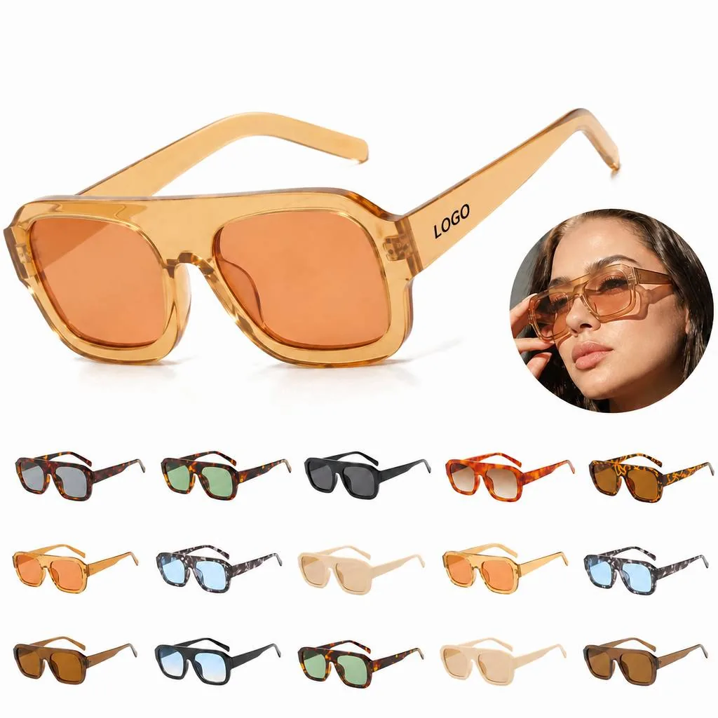 UV Protection Flat Sunglasses for Men Women with Anti-Glare