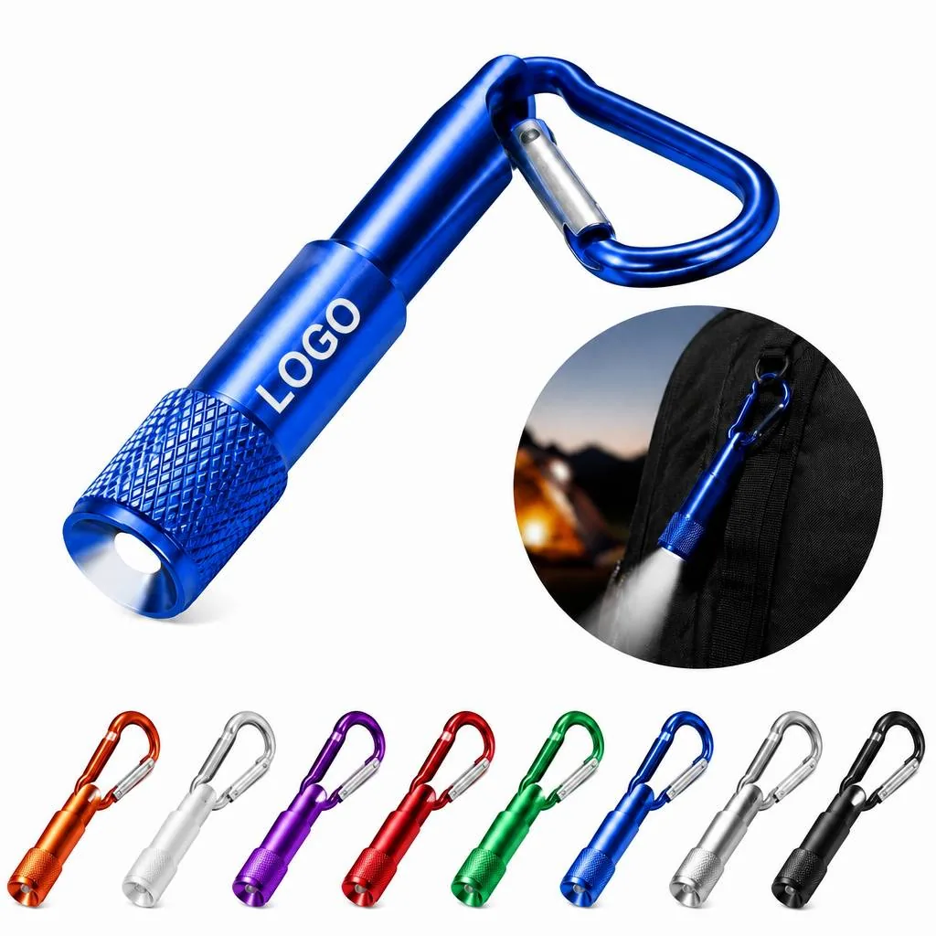 Mini LED Keychain Flashlight with Carabiner Clip