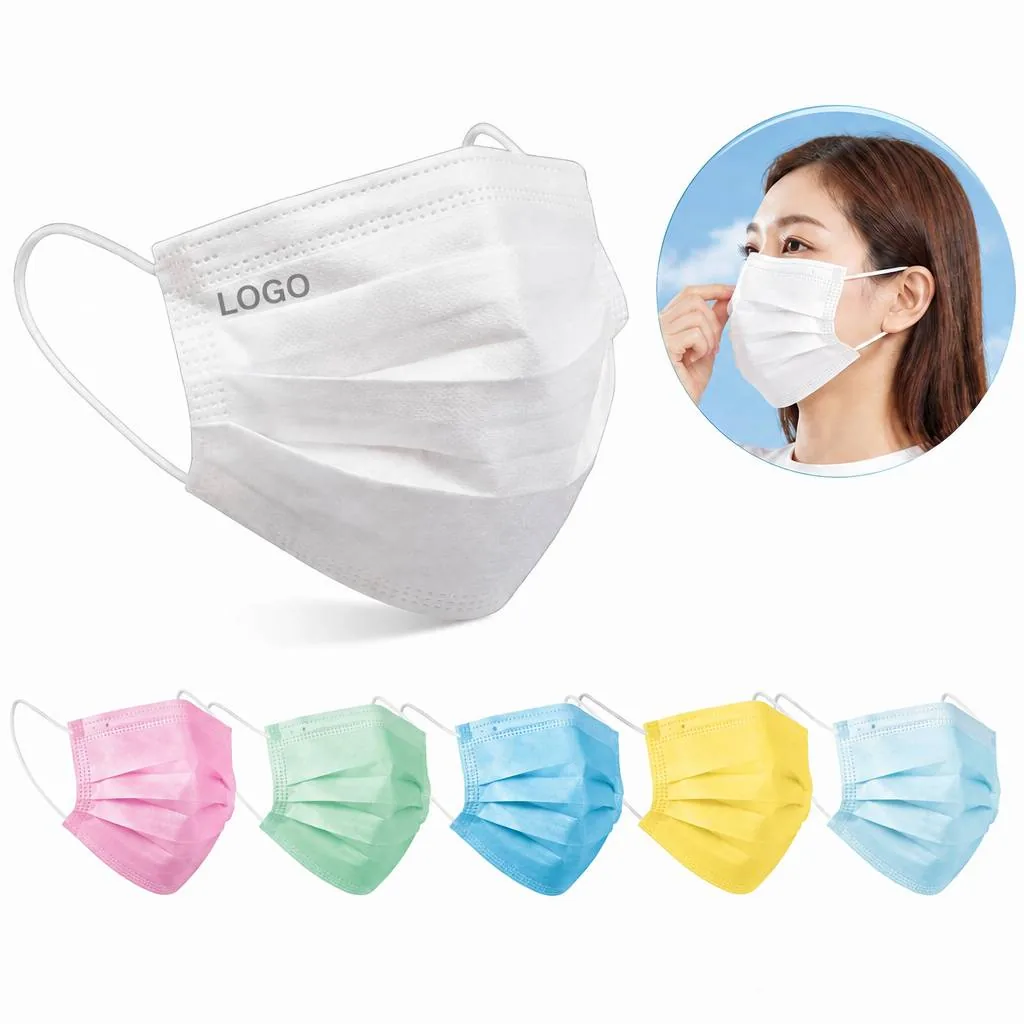 3-Layer Disposable Non-Woven Face Mask with Nose Clip