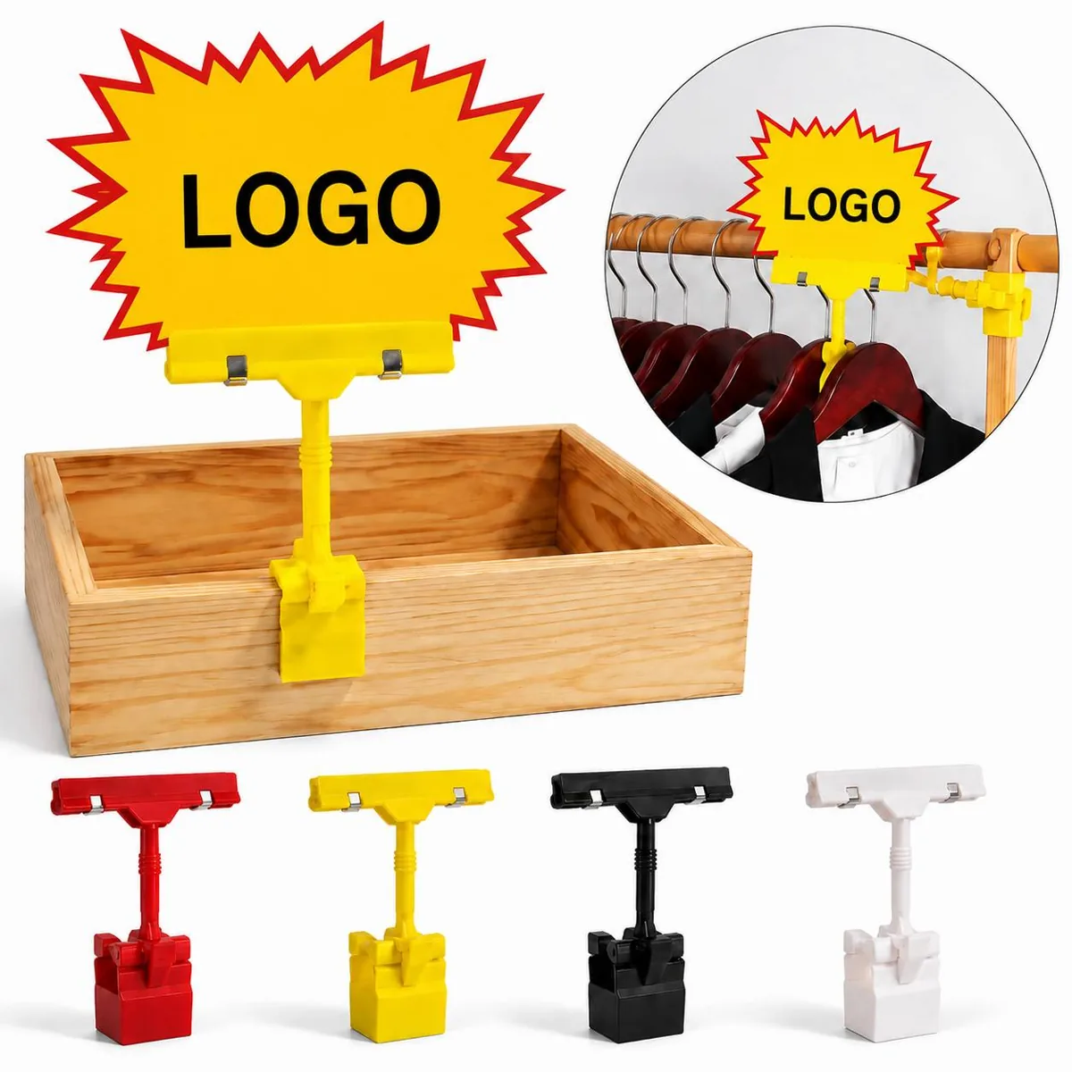 Durable POP Price Tag Clip Stand for Retail Displays