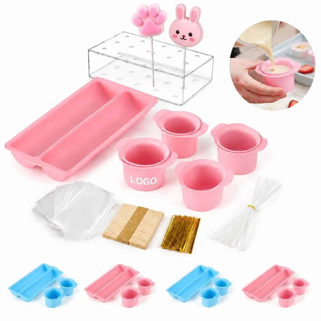 3-in-1 Silicone Lollipop Cake Mold Set, Non-Stick Baking