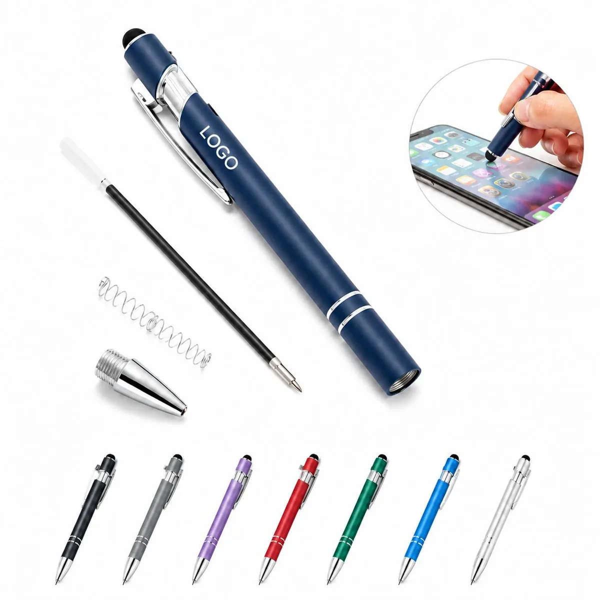 Metal Stylus Ballpoint Pen with Touch Screen Tip for Everyday Use