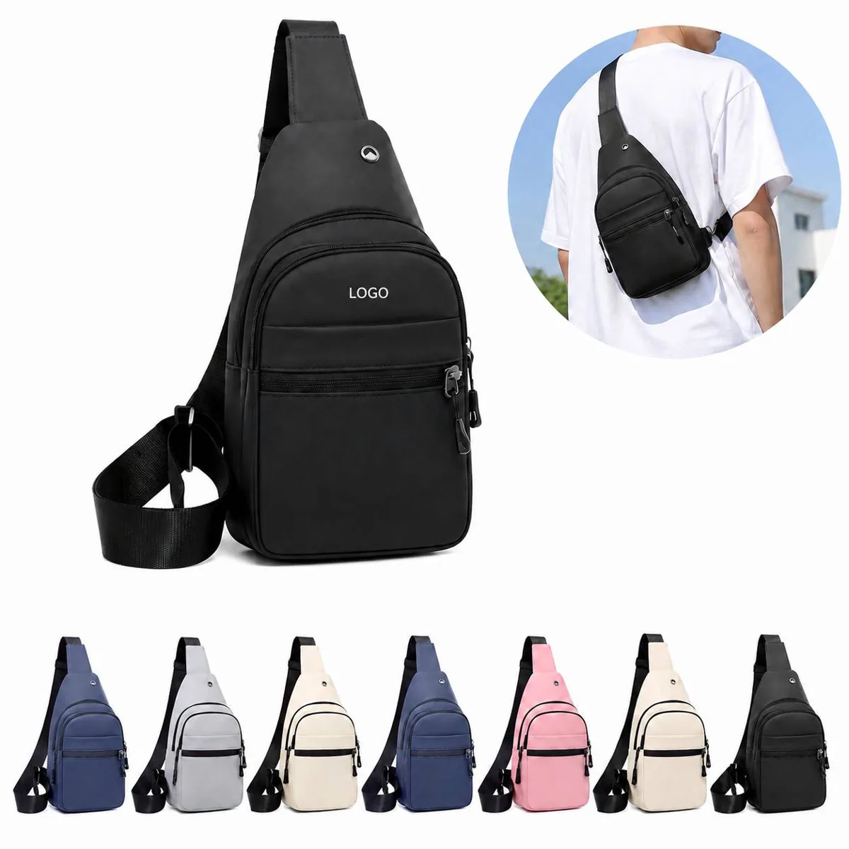 Waterproof Crossbody Sling Bag with Adjustable Strap