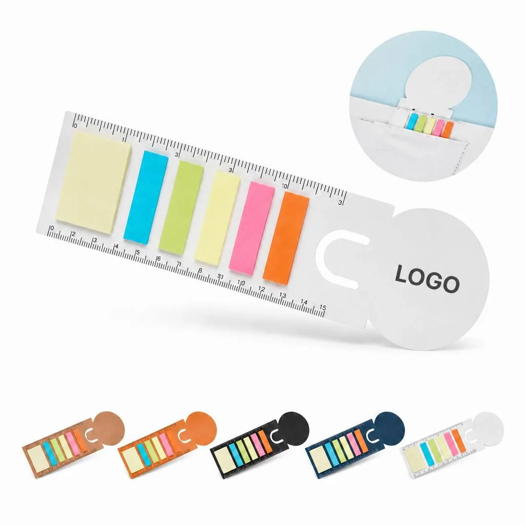 Multifunctional Bookmark Sticky Note Pad with Ruler