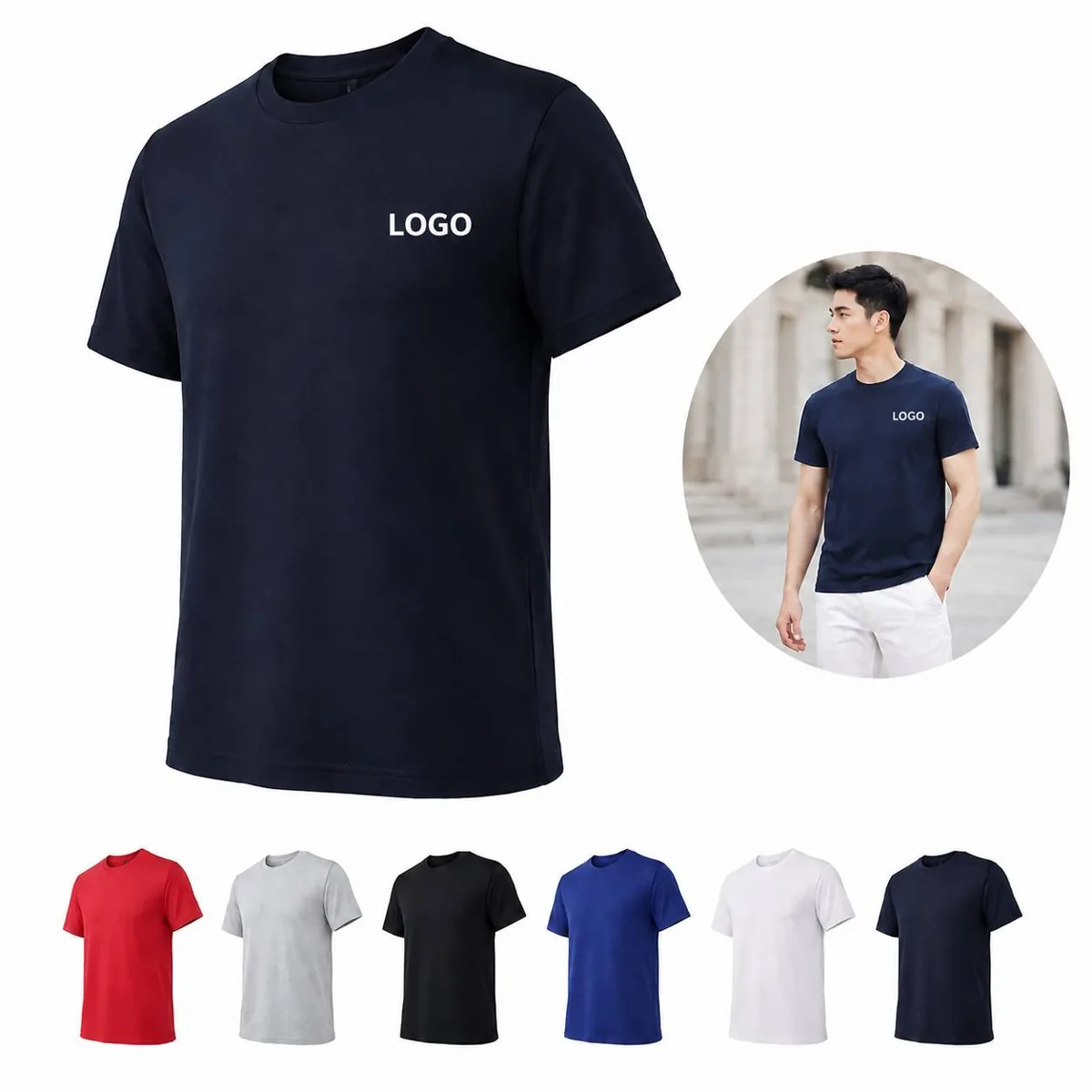 Men's Cotton Blend Breathable T-Shirt Classic Fit Everyday