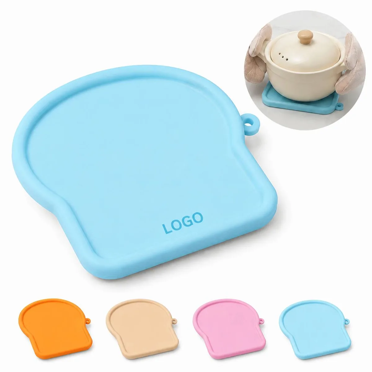 Toast Silicone Pot Holder with Zip Closure