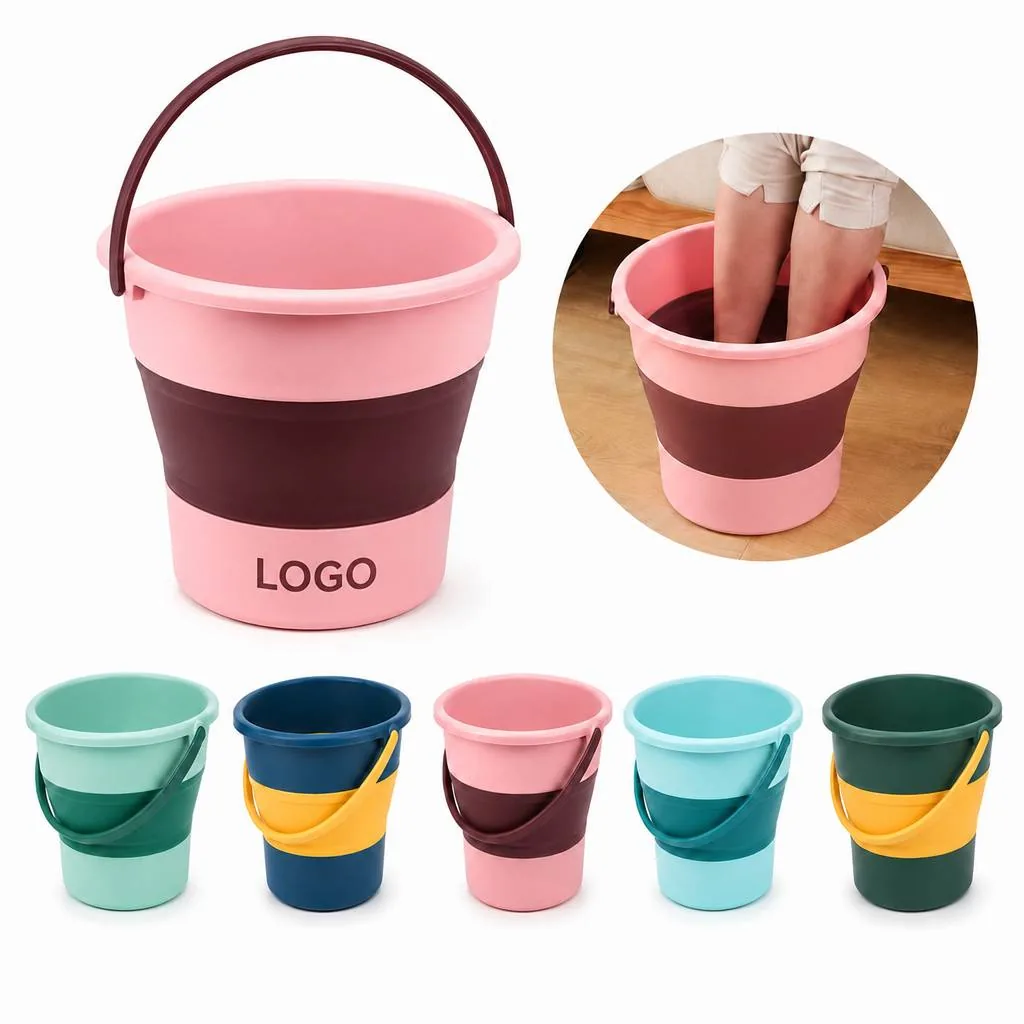 Collapsible 4.5L Water Bucket with Lid for Camping, Hiking
