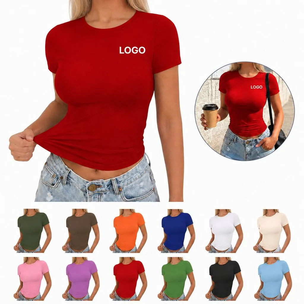 Breathable Women's Crop T-Shirt for Gym & Summer