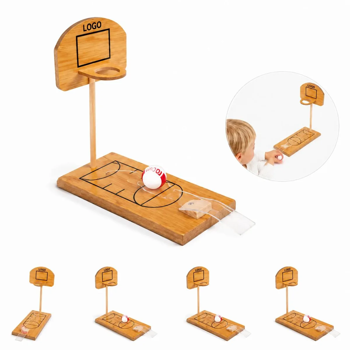 Mini Wooden Table Basketball Game, Portable Desk Toy