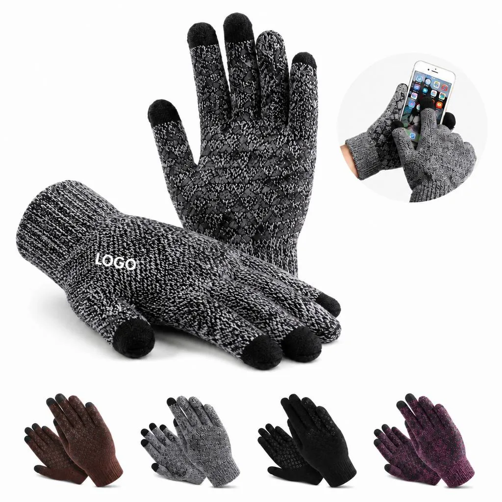 Anti-Slip Touchscreen Gloves with Conductive Fingertips