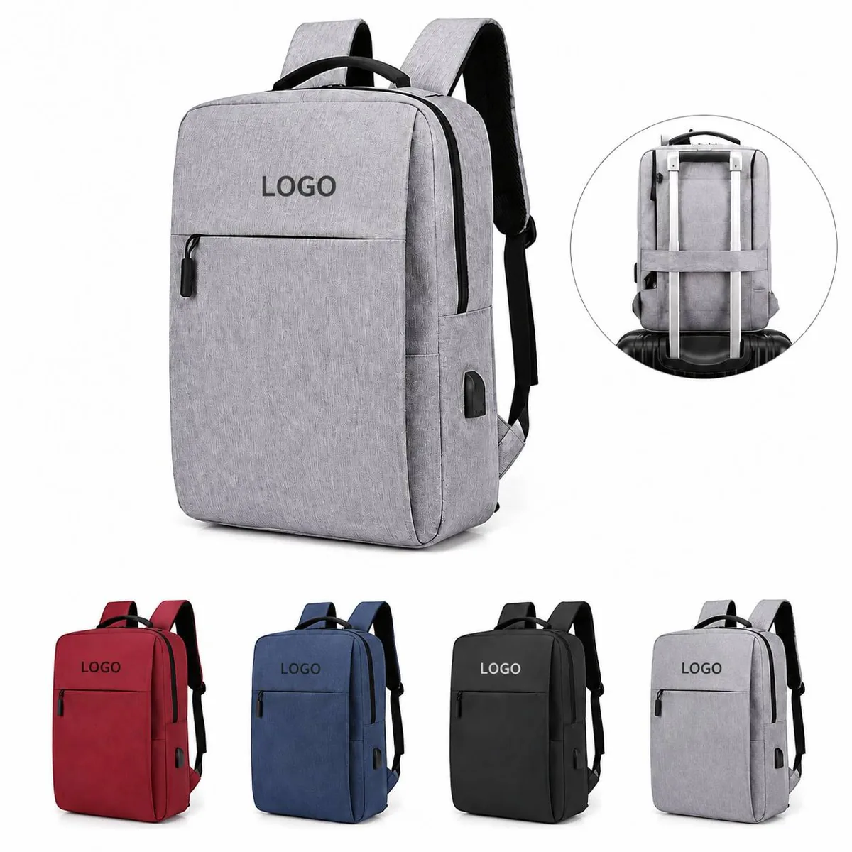 USB Charging Business Backpack with 15.6" Laptop Compartment