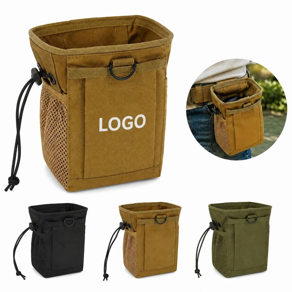 Tactical Dump Pouch for Military Belt, Drawstring Storage