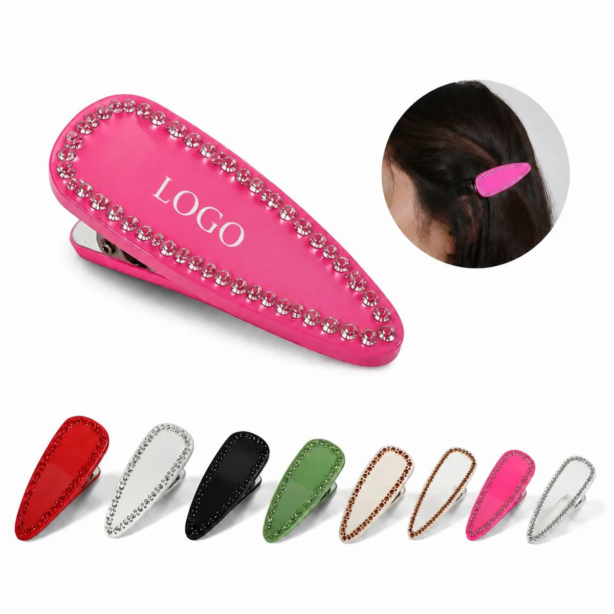 Sparkle Crystal Spring Hair Clip, Secure Hold Elegant Design