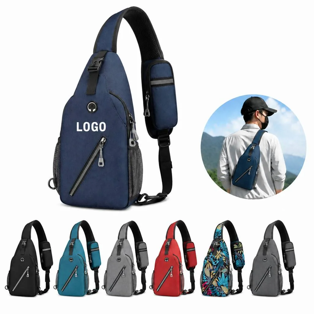 Crossbody Sling Backpack Travel Hiking Chest Daypack Water