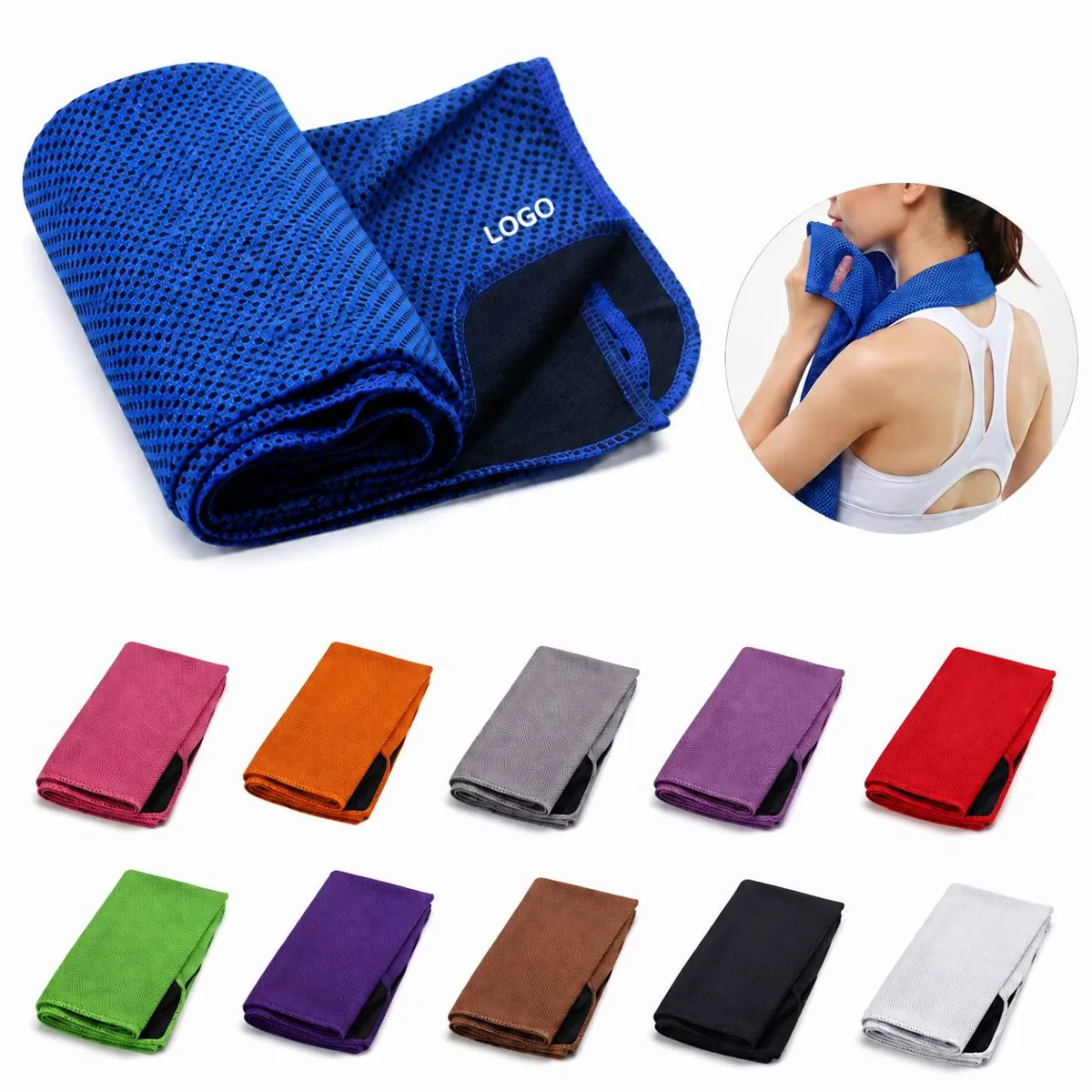 Breathable Mesh Cooling Towel for Sports, Instant Chill