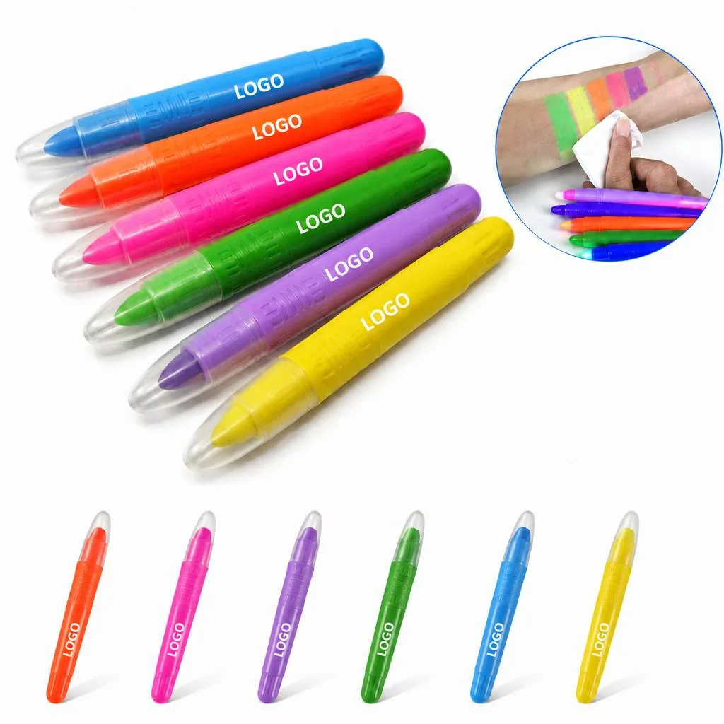 UV Face Paint Crayon Water Soluble Fluorescent Rotary