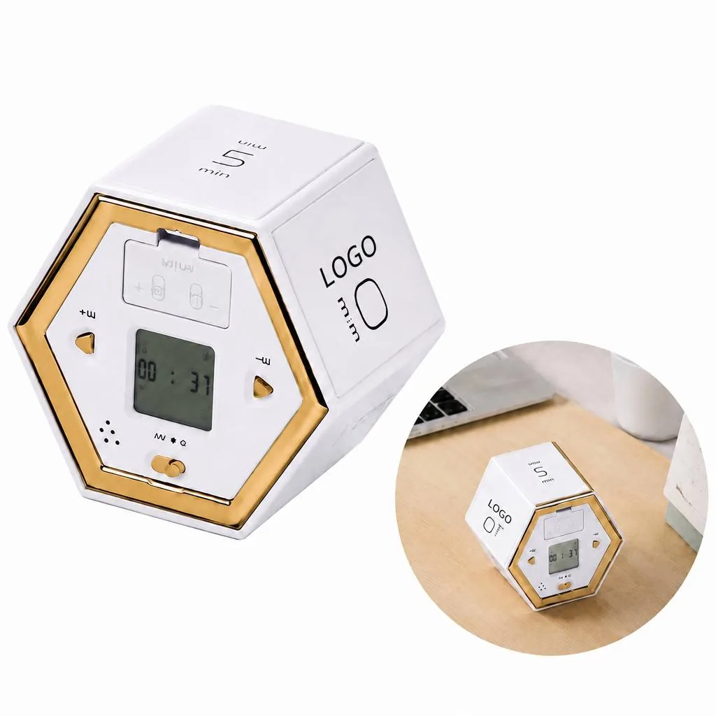 CUBE ROLLOVER Timer with Alarm, Digital Flip Cube for Everyday Use