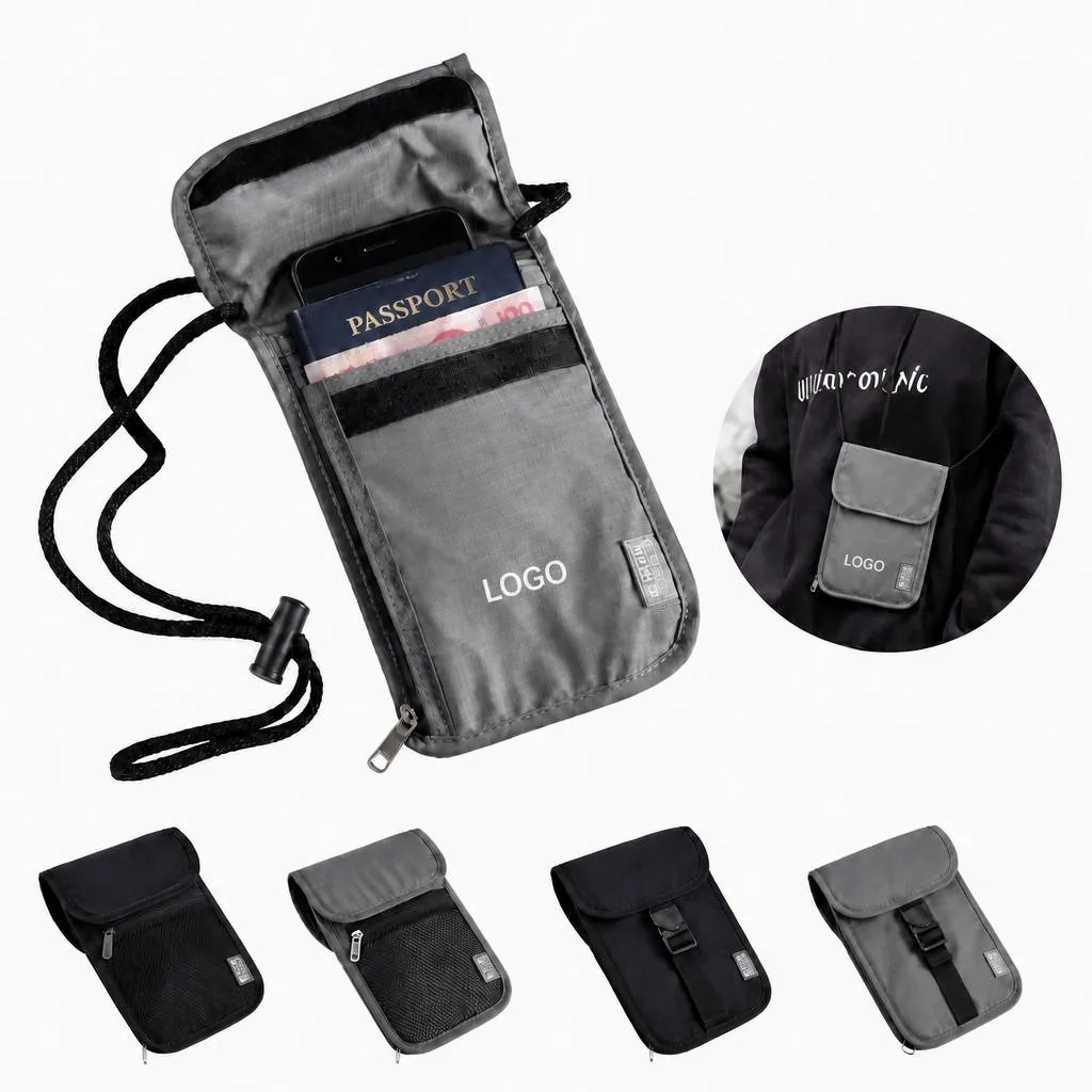 Waterproof Neck Wallet with Adjustable Strap for Travel