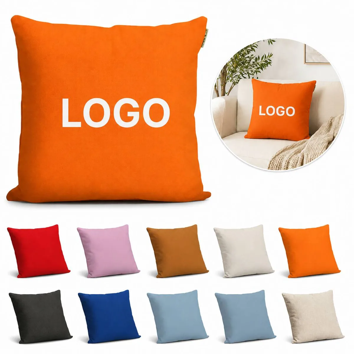 Custom Memory Foam Throw Pillow with Removable Cover