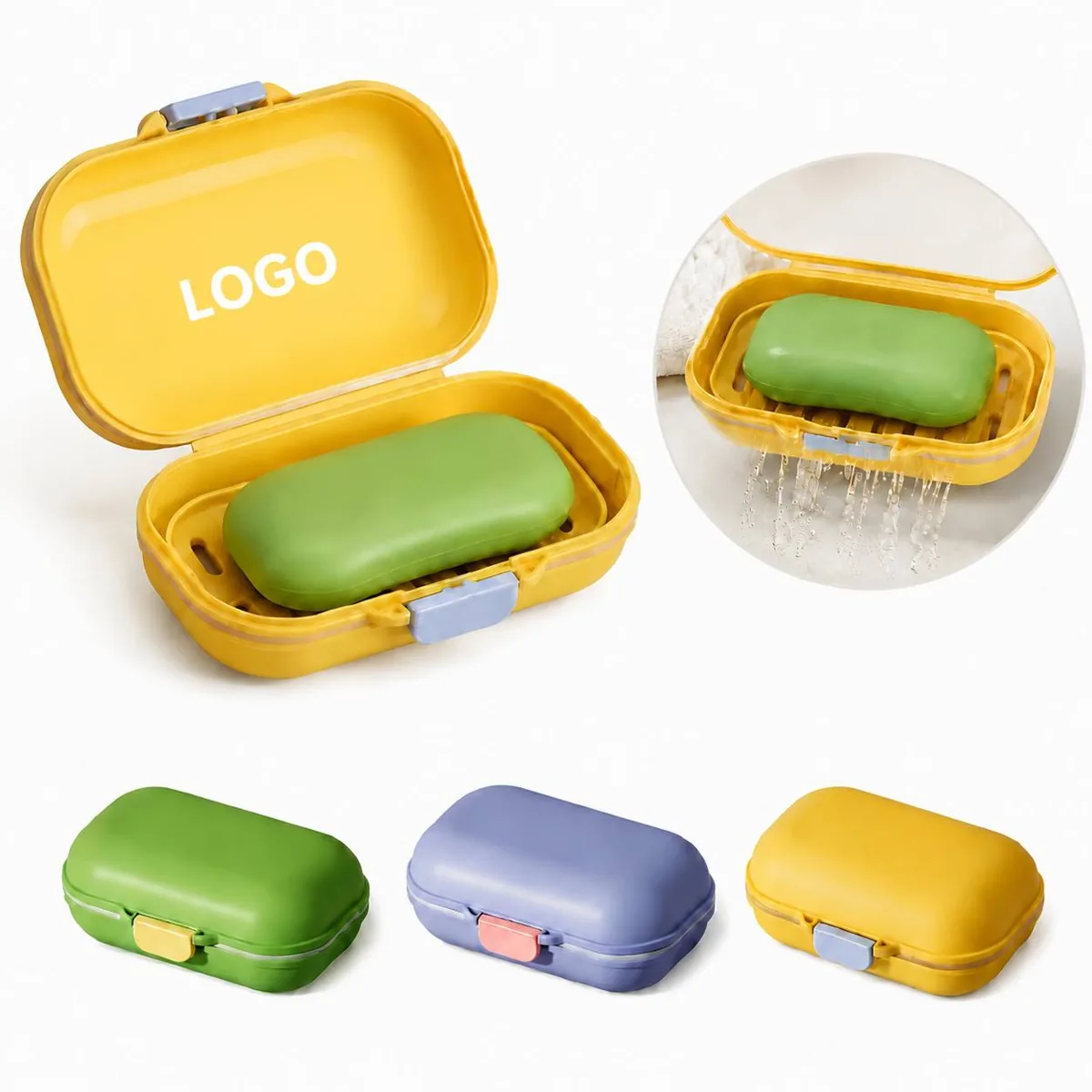 Leakproof Travel Soap Dish with Lid for On-the-Go Hygiene