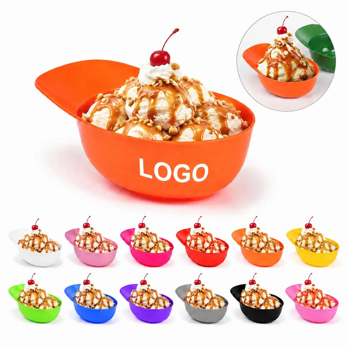 8 oz Baseball Helmet Ice Cream Bowl, Plastic Dessert Cup