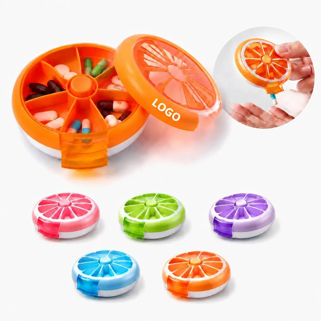 Mini 7-Day Weekly Pill Organizer Case with Clear