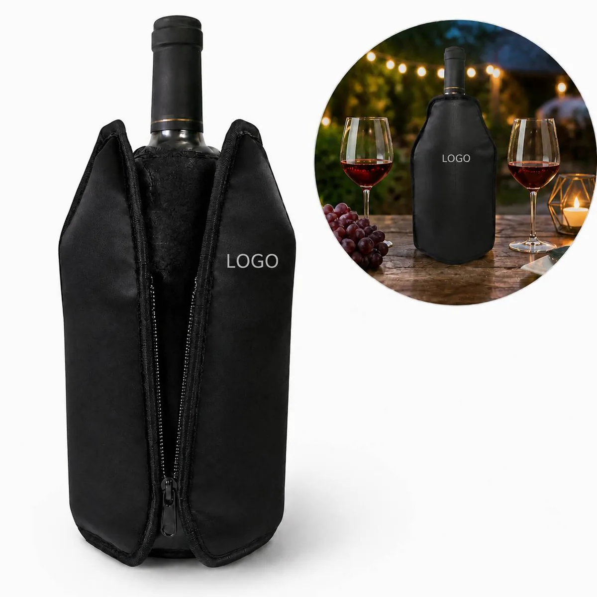 Reusable Insulated Wine Bottle Cooler Sleeve