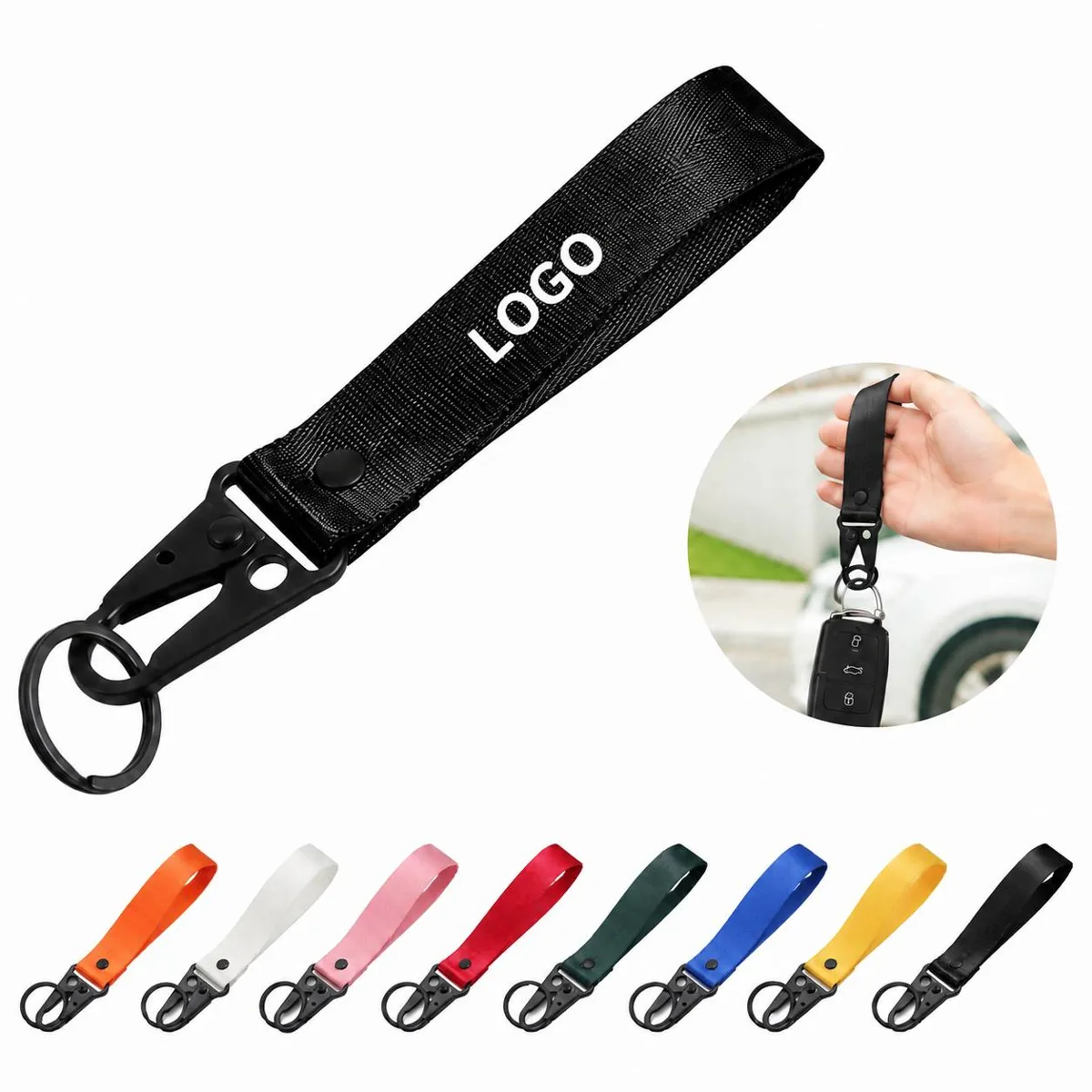 Eagle-Beak Buckle O-Ring Keychain Wristband for Secure Carry