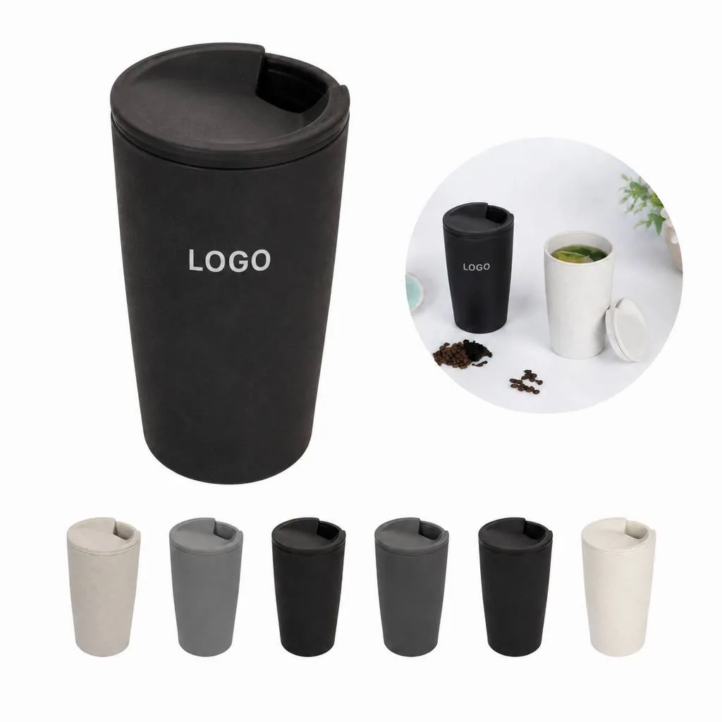 17 oz Wheat Straw Cup with Lid, Eco-Friendly Reusable for Everyday Use