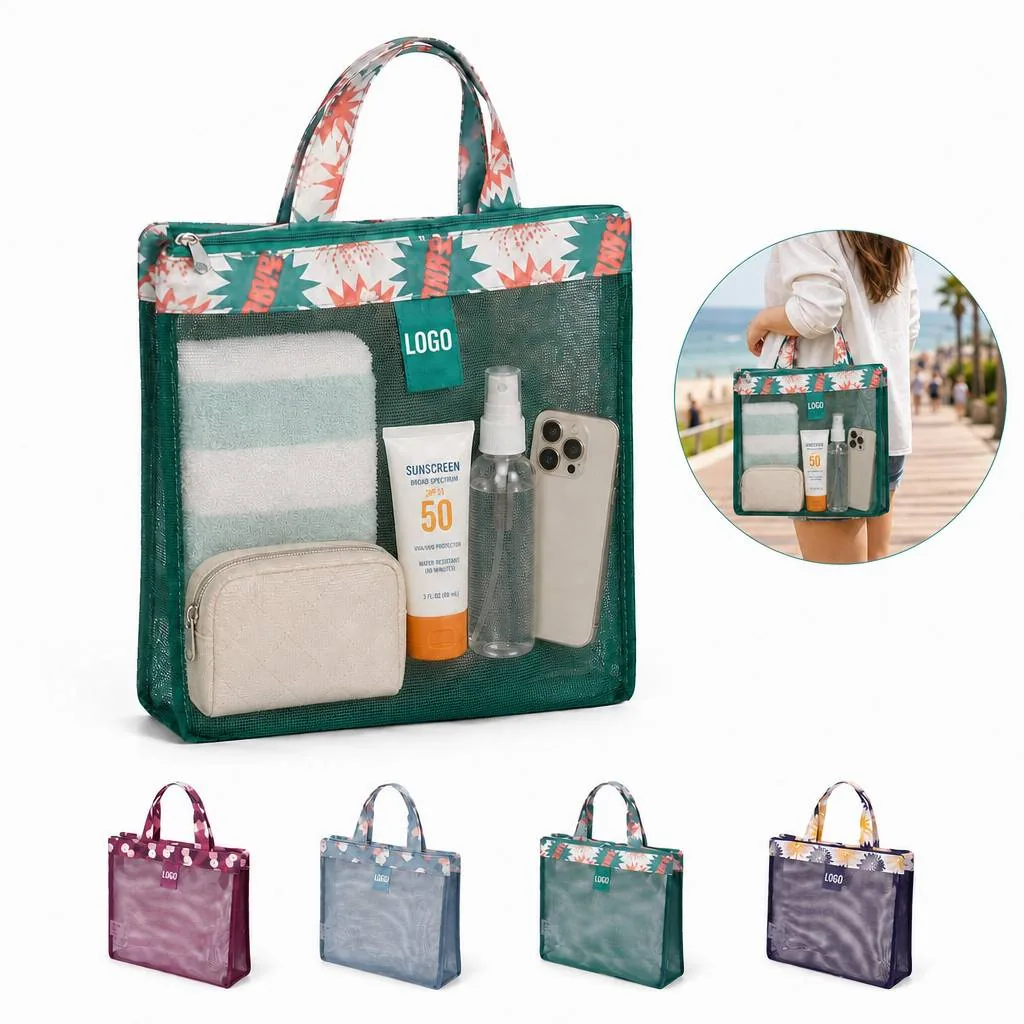 Quick-Dry Mesh Beach Tote for Family Essentials