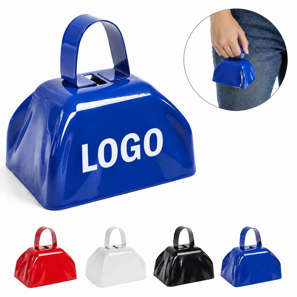 Premium Iron Cowbell for Sports Events, Loud Ringing Cheer