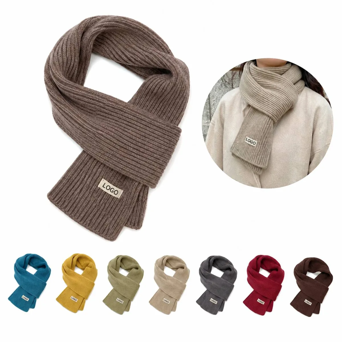 Luxury Oversized Warm Scarf for Winter, Thick Plush Wrap