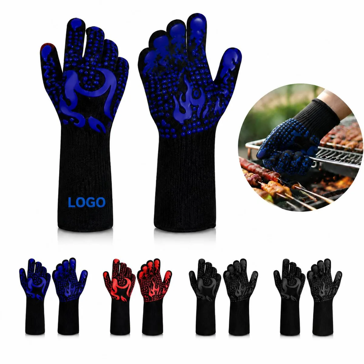 Heat Resistant Silicone Oven Glove, 230°C Non-Slip