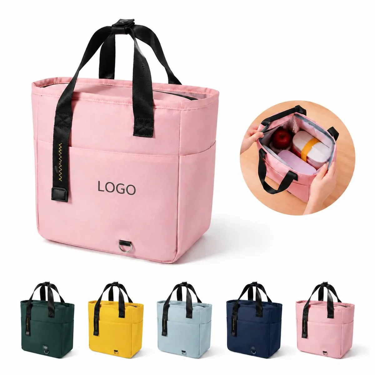 Insulated Oxford Lunch Tote for Picnic Camping Beach