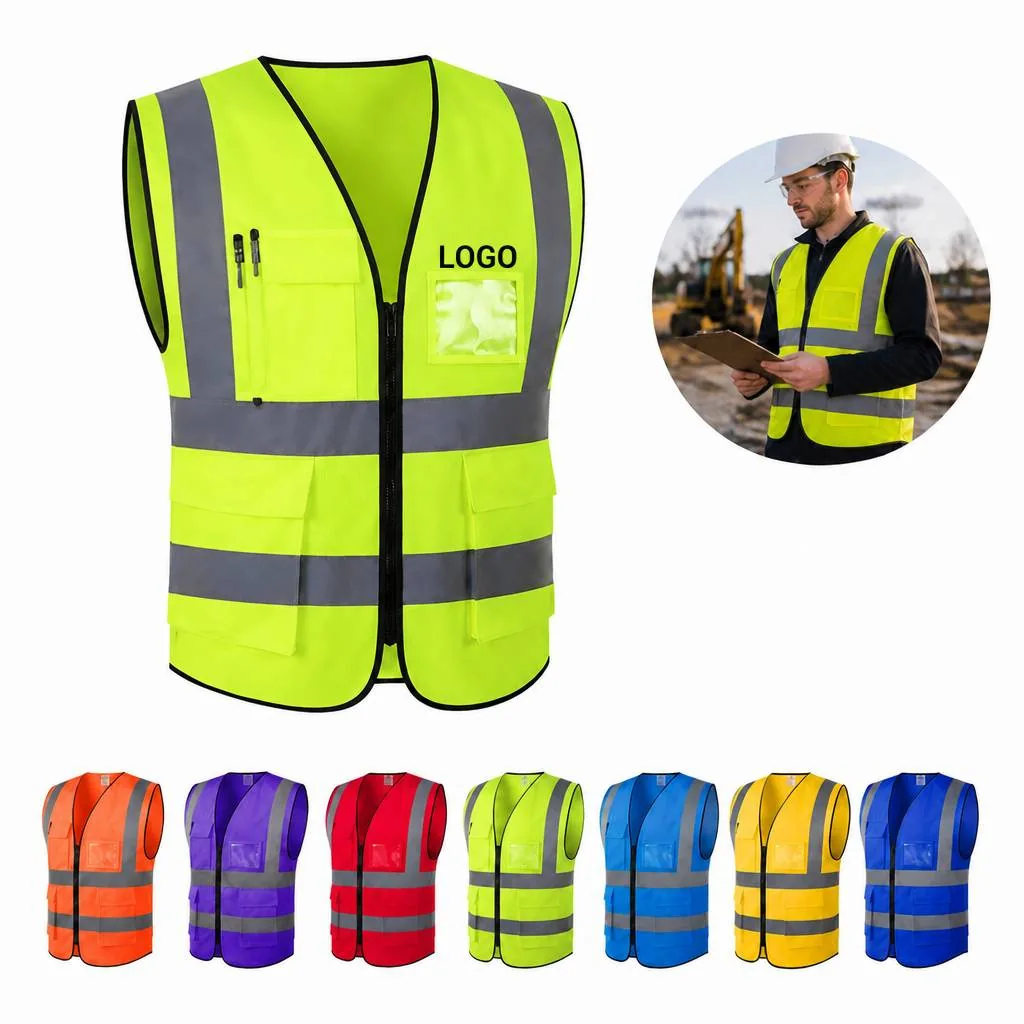 High-Visibility Safety Reflective Vest with 360-Degree