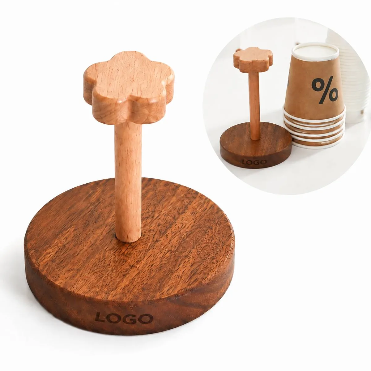 Flower-Shaped Paper Cup Holder for Hot Drinks, Drip-Proof