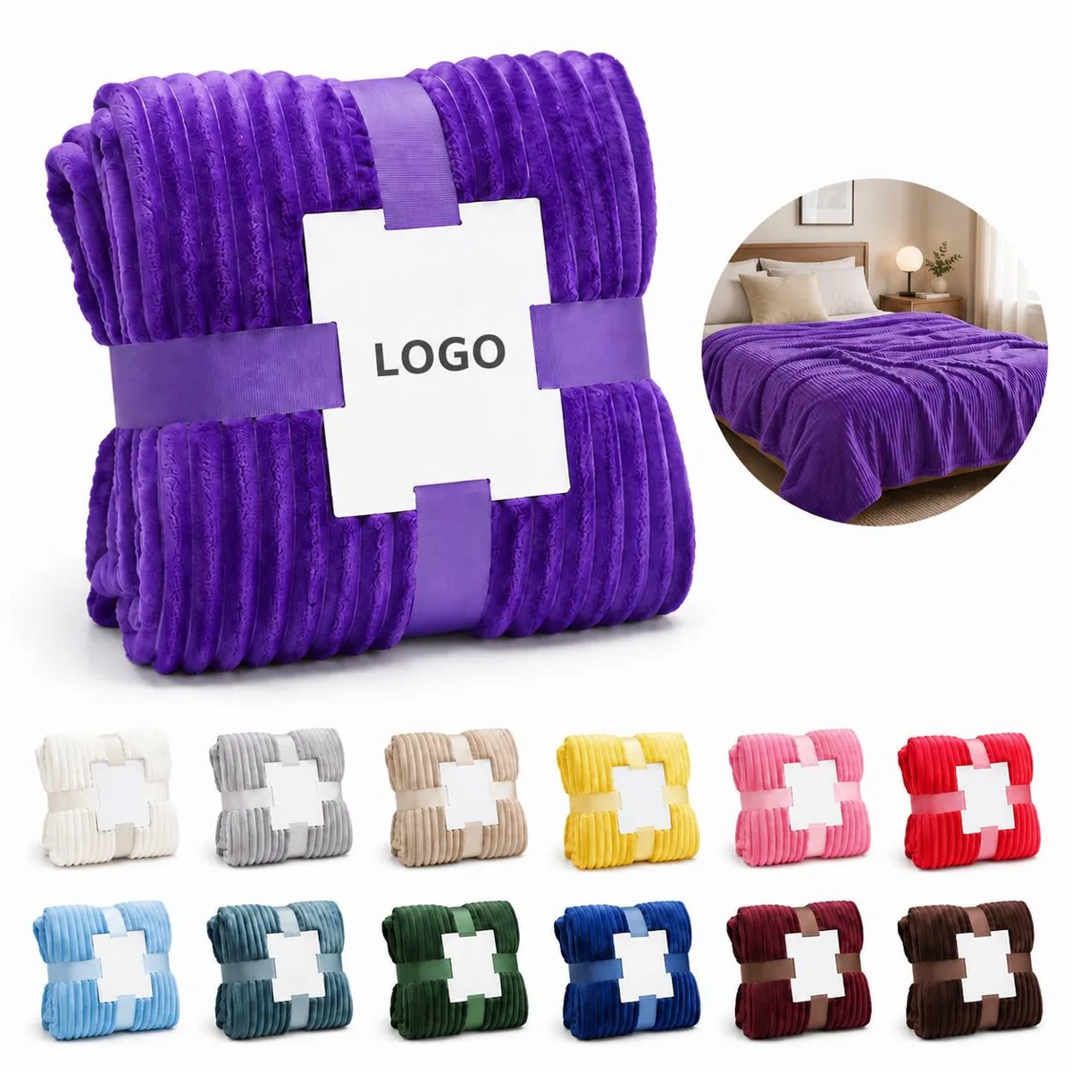 Thickened Cozy Fleece Blanket for Warm Comfort