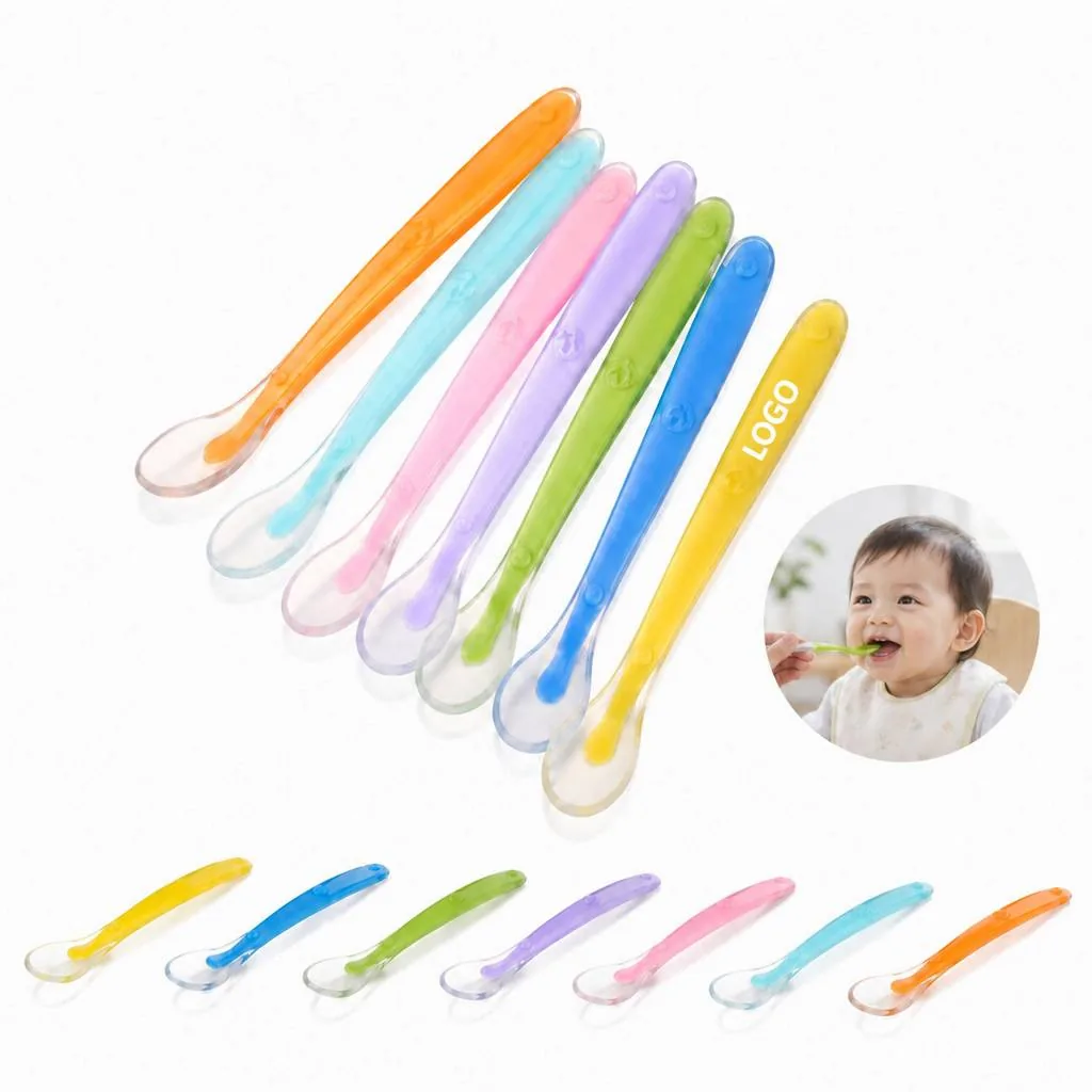 Soft-Tip Silicone Baby Spoon for Self-Feeding